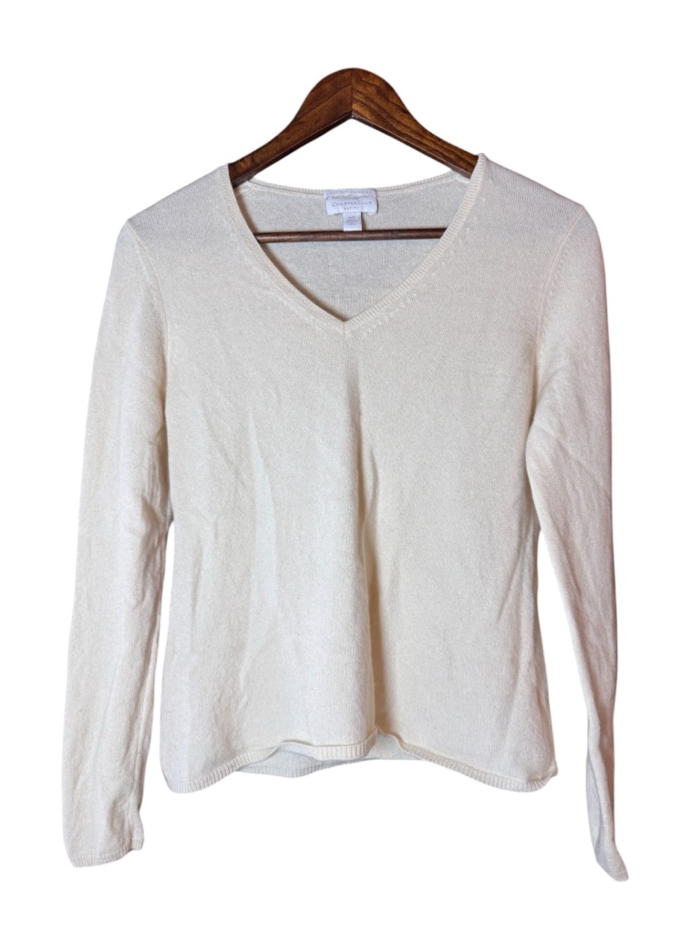 Charter Club Cream 100% Cashmere Sweater